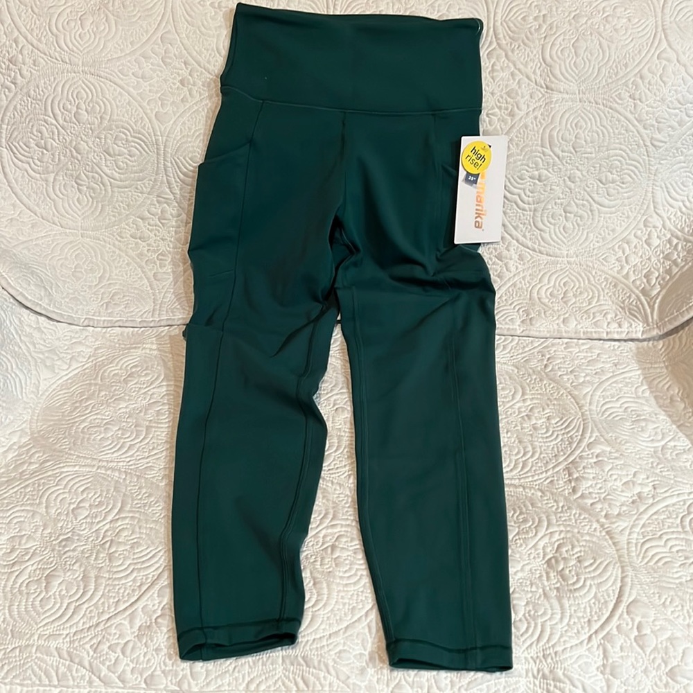 Marika high rise botanical garden ankle legging, 25”, NWT